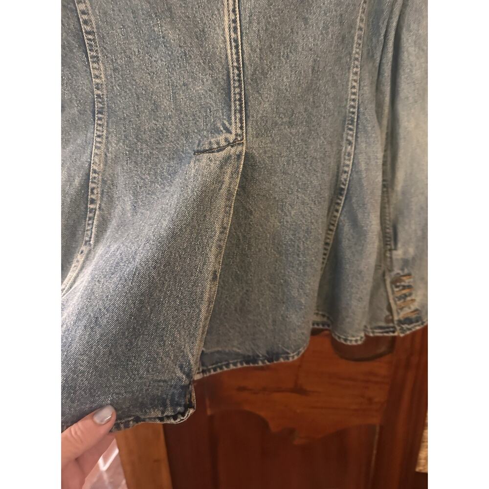 Vintage Ralph Lauren Y2K Blue Label Denim Jacket 2 Corset Fit neck piece - Picture 5 of 14